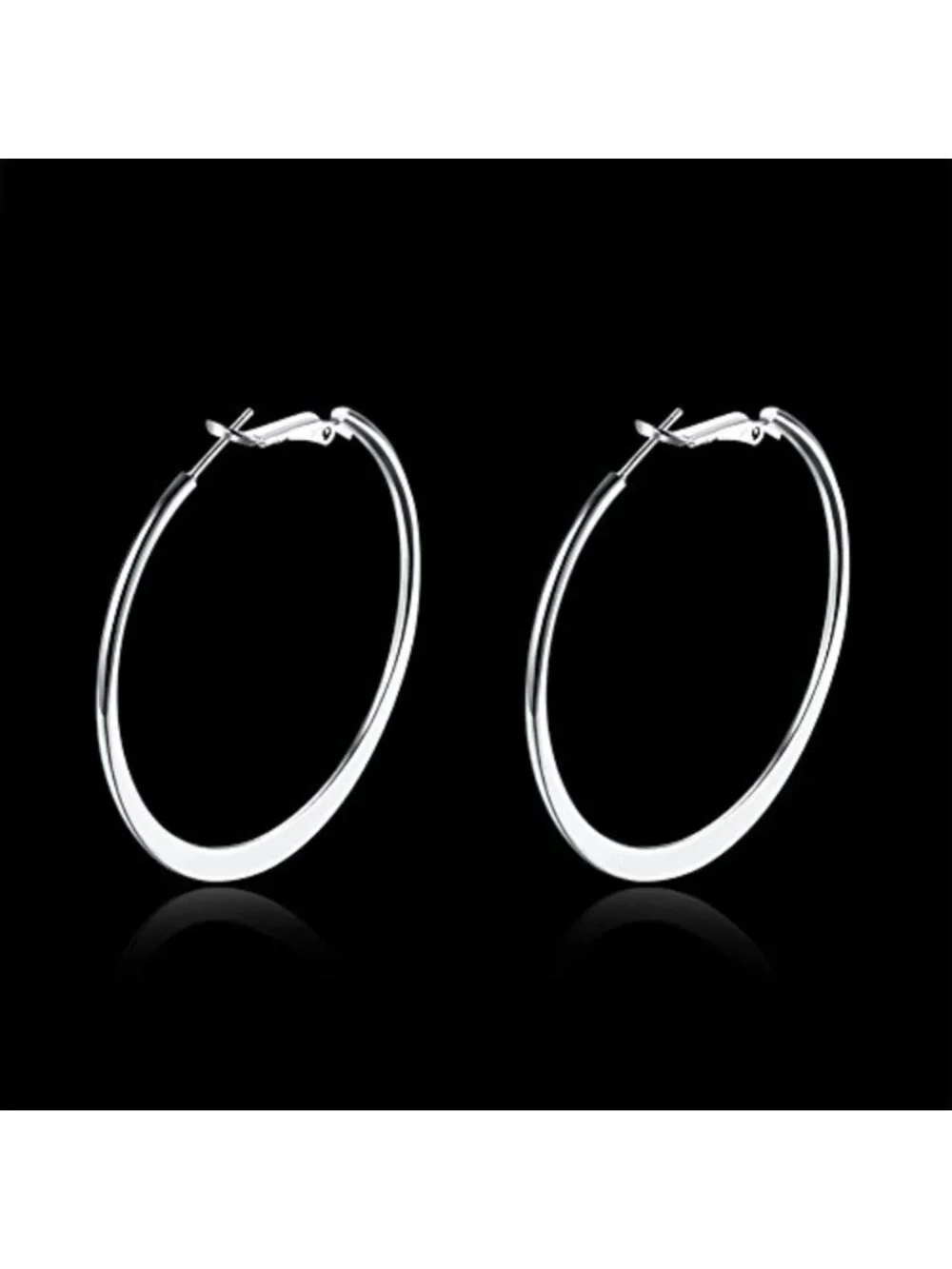 18K Gold Plated Rounded Hoop Earrings for Women